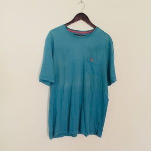 Tommy bahama teal cotton pocket t-shirt